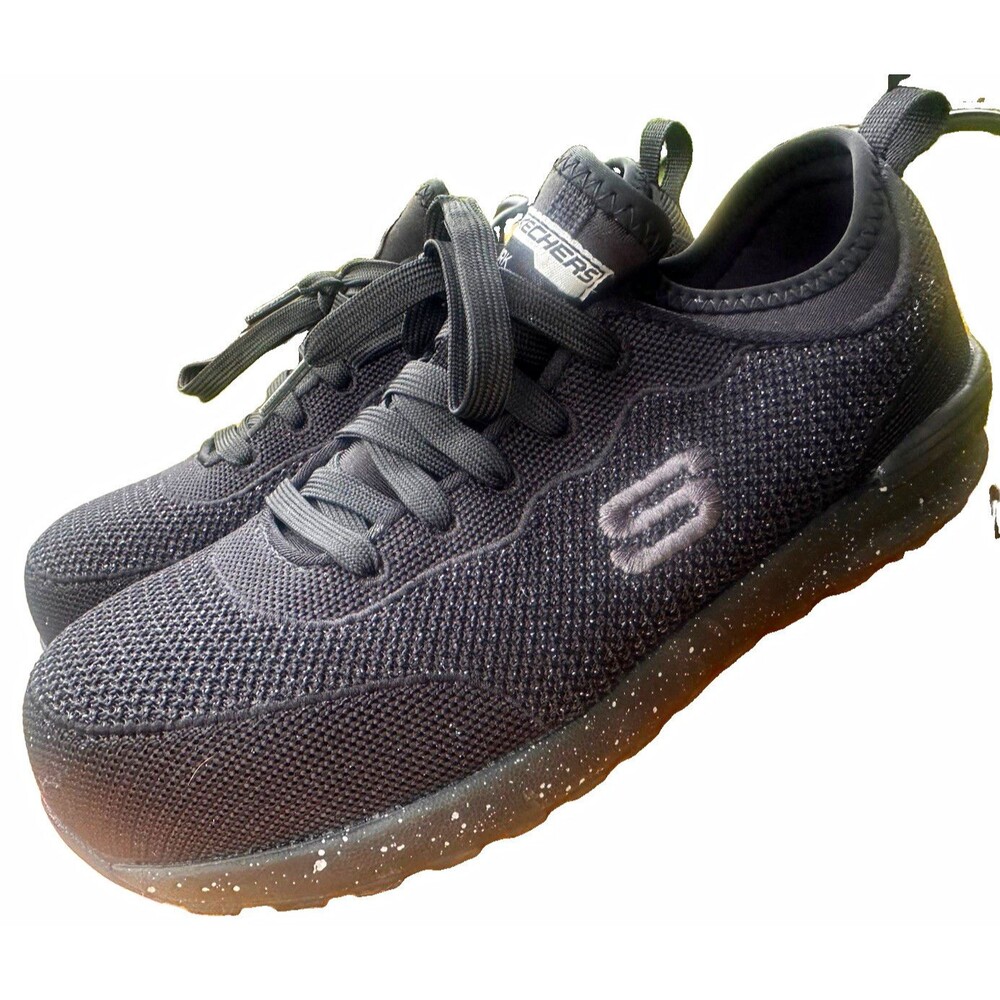 Skechers Work Women’s Size 7 Black Slip Resistant Lace Up Sneakers EU 37